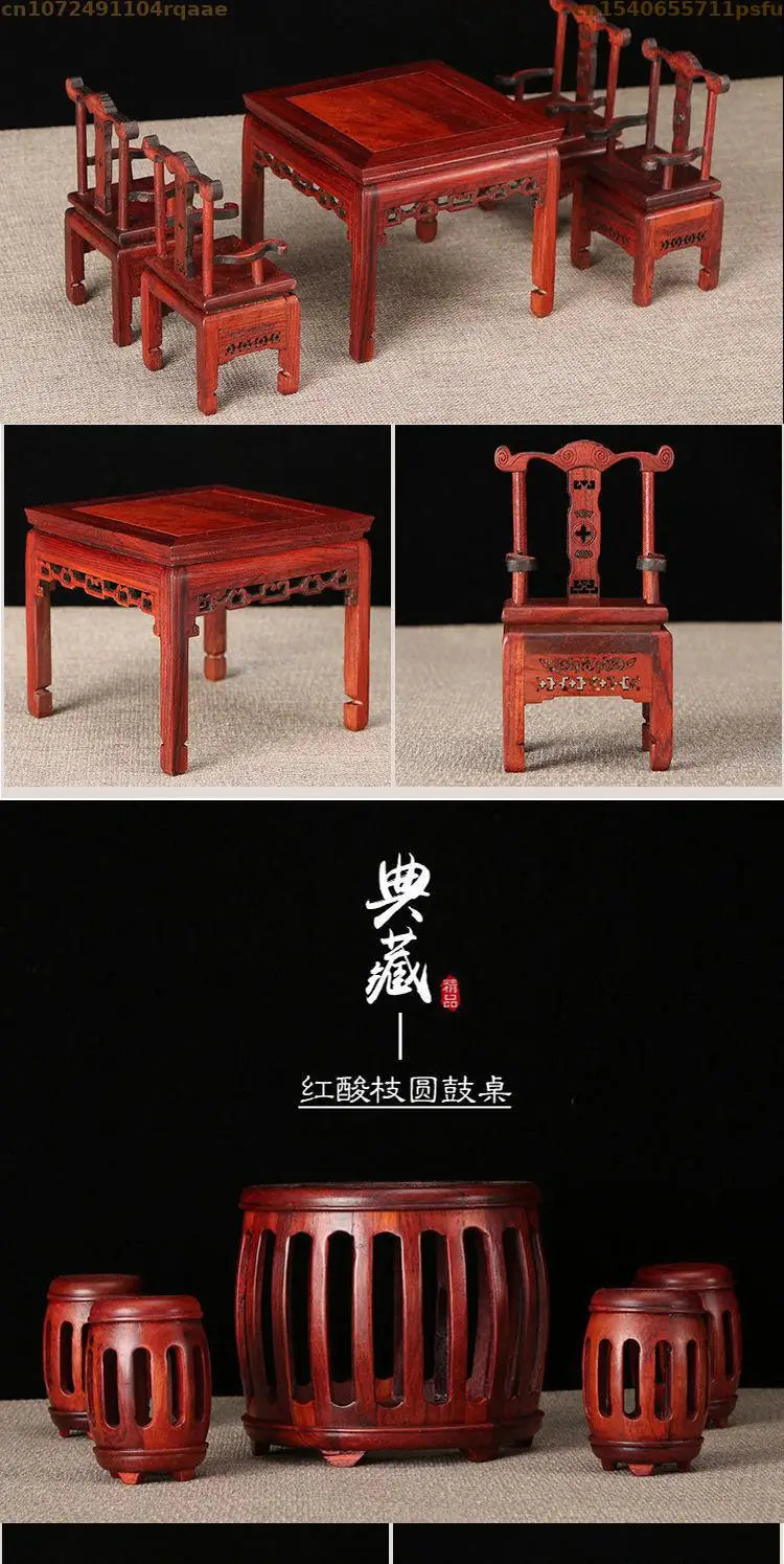 Miniature Antique Furniture Mini Table Models Chinese Handicrafts Doll Houses TV Movie Photographed Scene Retro Furniture Props