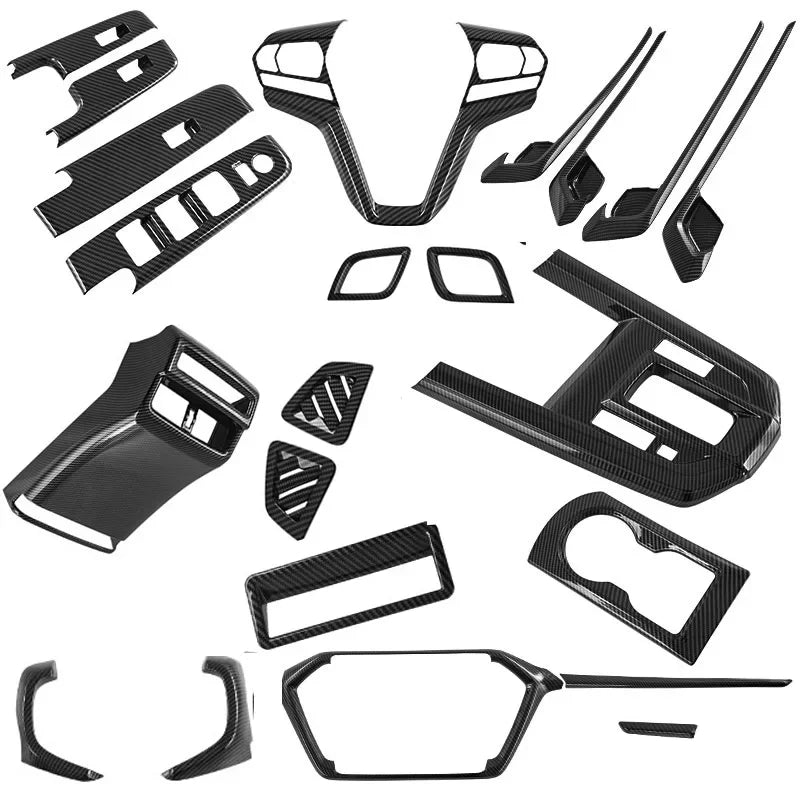 Car Accessories  For Isuzu D-MAX DMAX 2021 2022 ABS Carbon Center Console Window Switch Gear Armrest Box Panel Cover Trim
