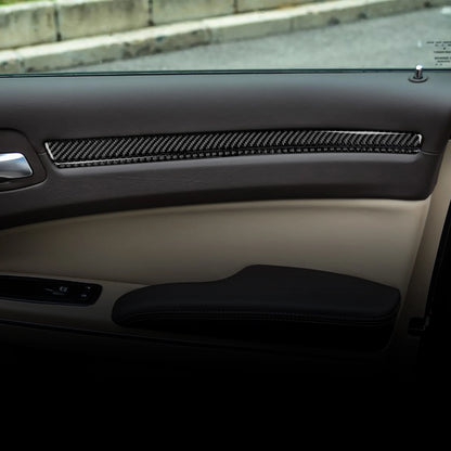 Car Front Rear Doors Decor Trim Decals for 2011-2023 Chrysler 300 Accessories Carbon Fiber Interior Stickers
