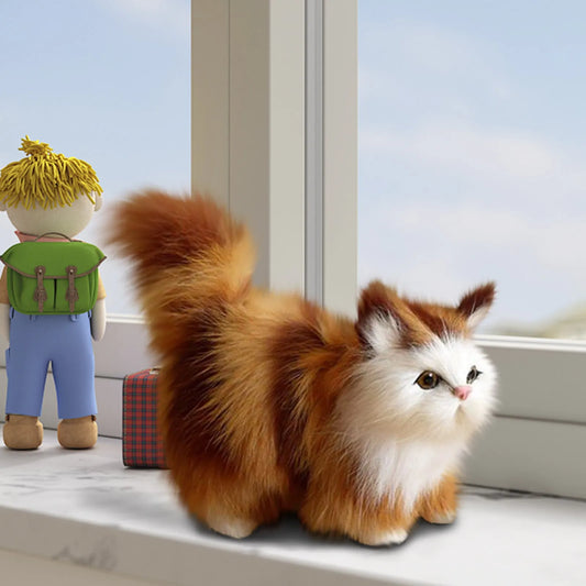 Simulation Cat Toys Plush Toys Simulation  Models Children'S Gifts Cadeaux InvitéS  هدايا