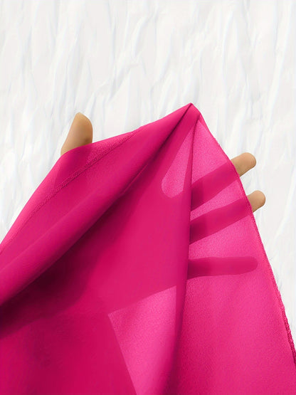 Solid Layered Cloak Sleeve Blouse, Versatile Crew Neck Blouse For Spring & Fall, Women's Clothing