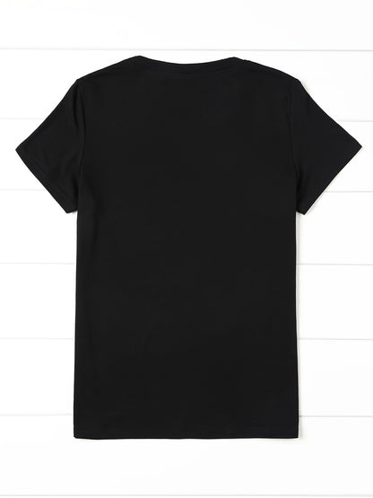 Tropical Escape Womens Tee - Breezy Cotton, Vivid Cruise Ship & Palm Imagery, Versatile for Spring/Summer