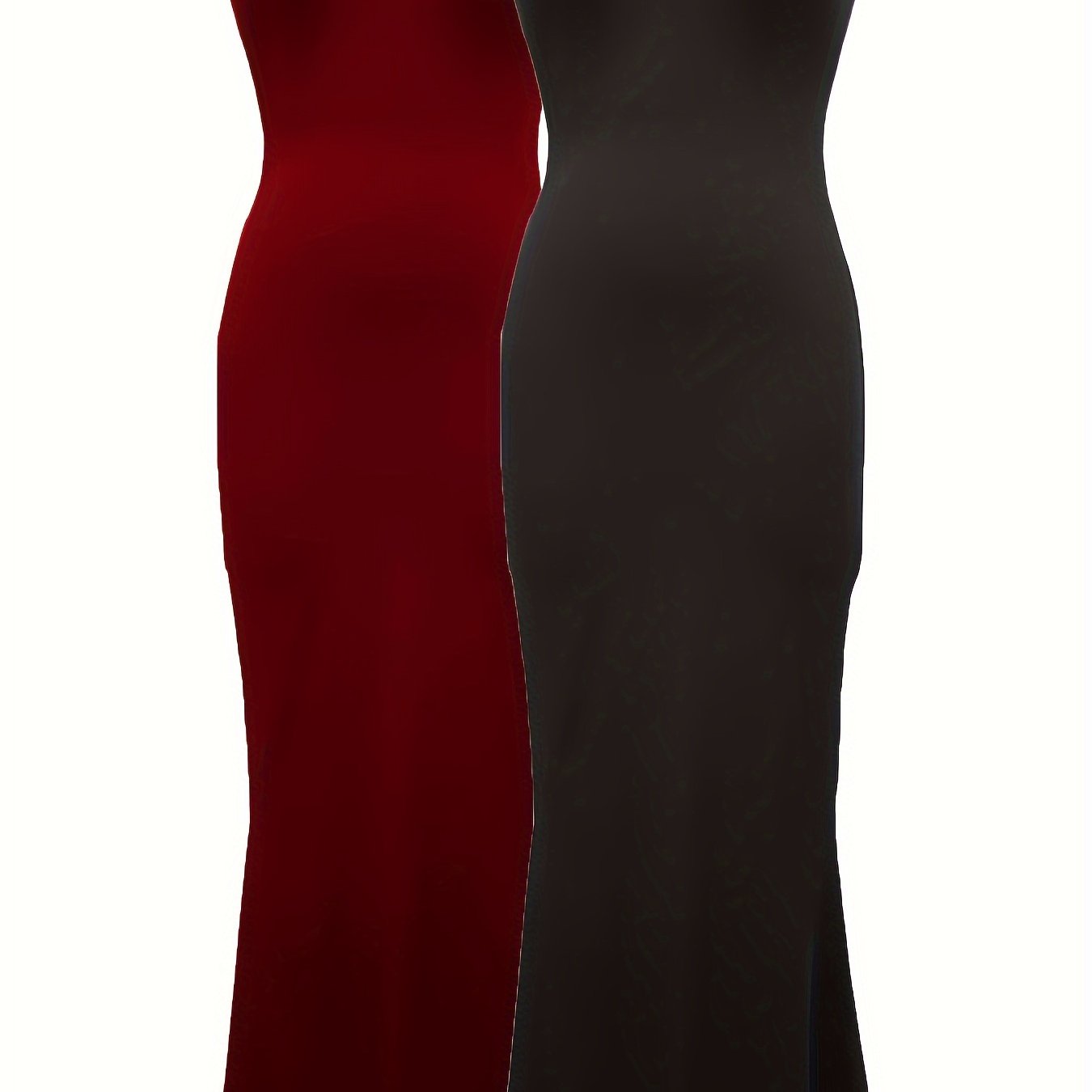 2 Packs Solid Cami Dresses, Casual Sleeveless Bodycon Dress, Women's Clothing