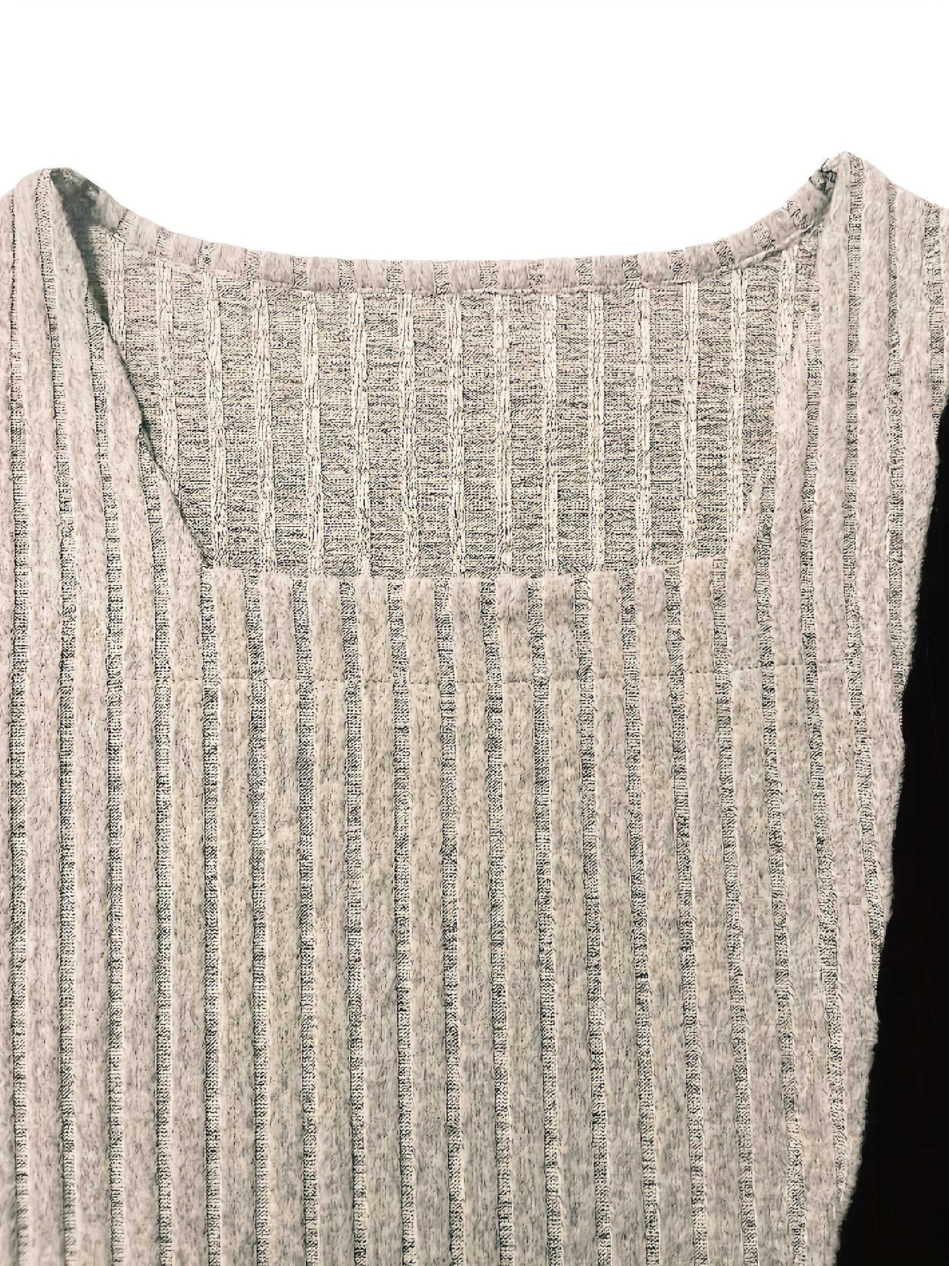 Women'S Casual Square Neck Long Sleeve Top, Asymmetrical Solid Color Knit Polyester Blouse with Spandex, Fashionable Spring/Fall Outerwear, 230gsm Fabric Weight