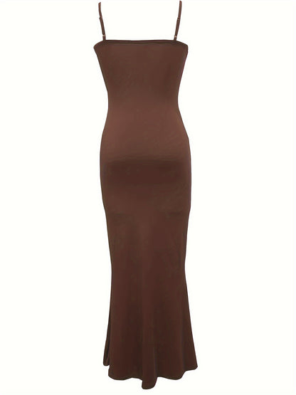 2 Packs Solid Cami Dresses, Casual Sleeveless Bodycon Dress, Women's Clothing