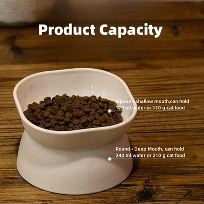Ergonomic Anti-Spill Cat Bowl: Health-Conscious, Sleek Design for Food & Water